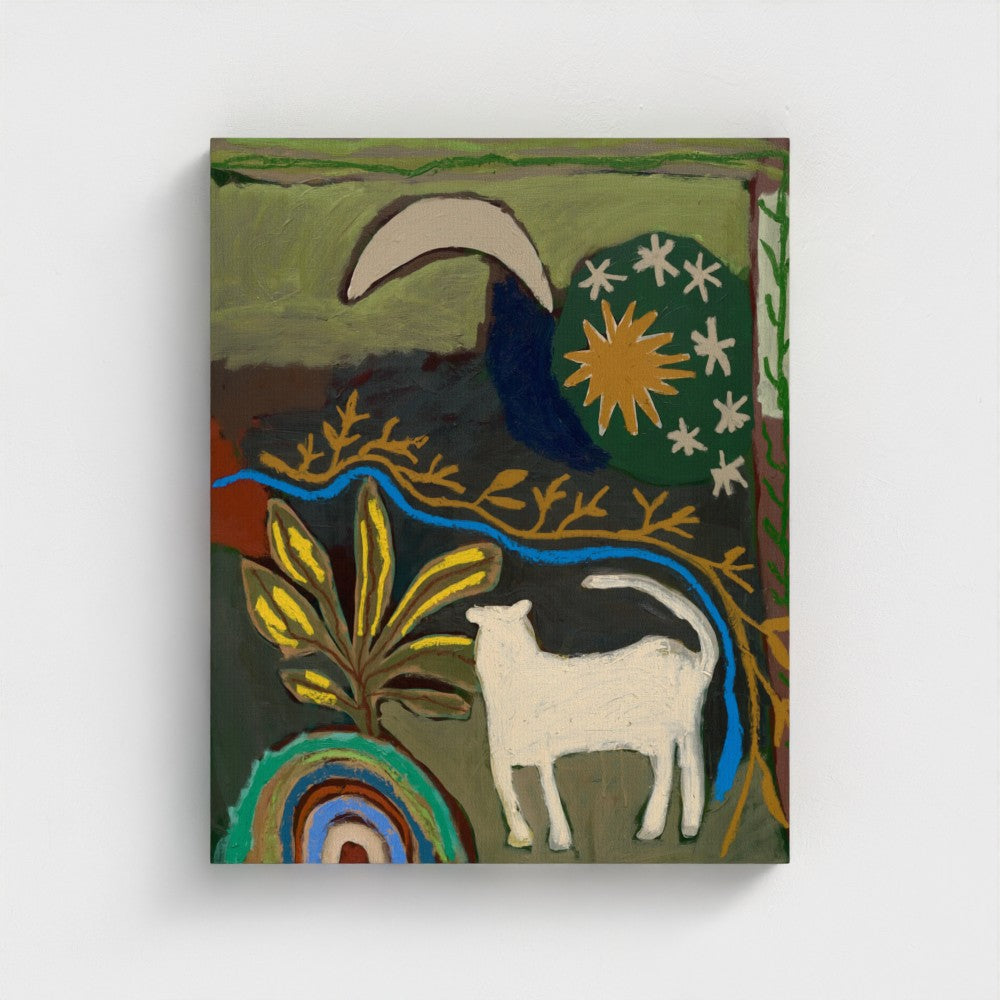 Moon Watching on Canvas