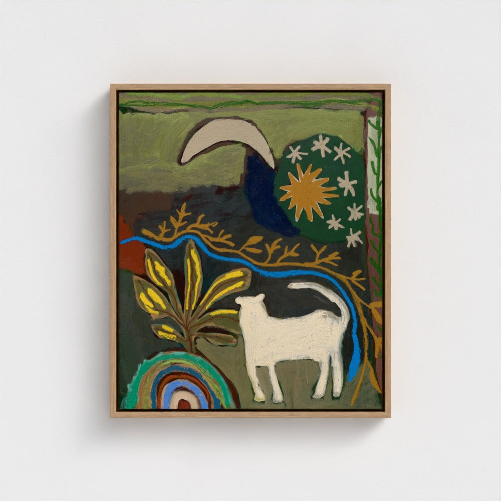Moon Watching on Canvas